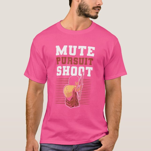 Mute Pursuit Shoot Archery Archer T-Shirt (Vorderseite)