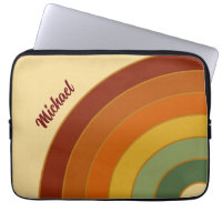 Mute Retro Layered Groovy Rainbow Name