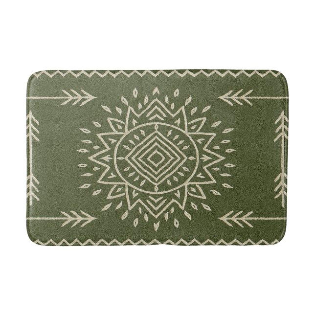 Mute Sage Green Badezimmer Mat Badematte (Vorderseite)