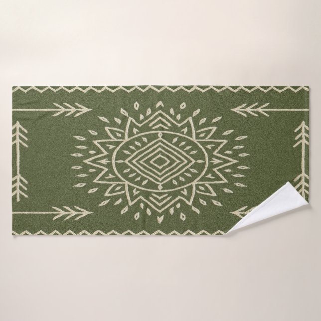 Mute Sage Green Bath Handtuch Badehandtuch (Badehandtuch)