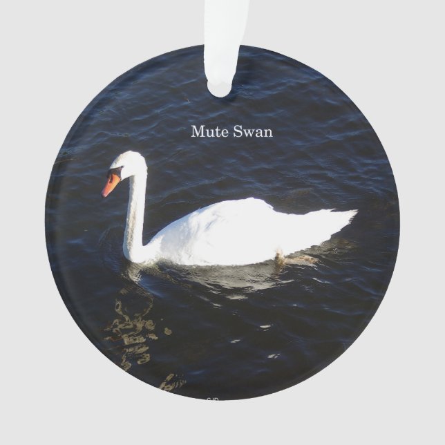 Mute Swan Acrylschmuck Ornament (Vorderseite)
