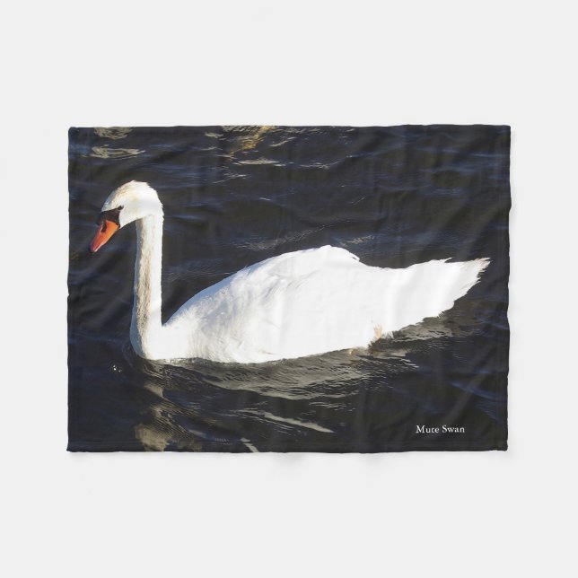 Mute Swan Fleece Decke (Vorderseite (Horizontal))