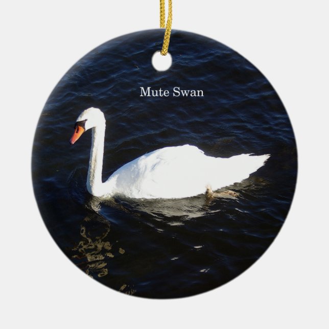 Mute Swan-Ornament Keramik Ornament (Vorne)
