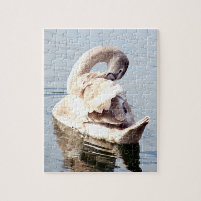 Mute Swan Preening Puzzle (Vertikal)