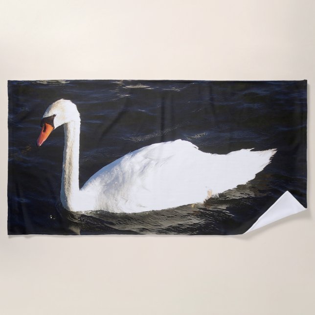 Mute Swan Strandtuch (Vorderseite)
