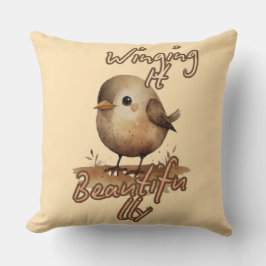 Mute Tiny Whimsical Bird Kissen