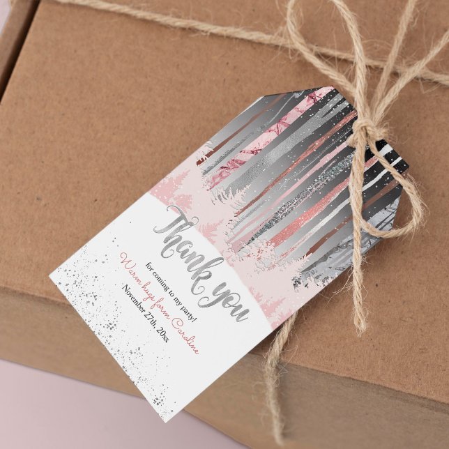 Mute Tones Silver Snowy Mystic Wood Geburtstag Geschenkanhänger (Von Creator hochgeladen)