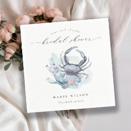 Mute Unterwasser-Krebskorbe Nautisches Brautparty Serviette