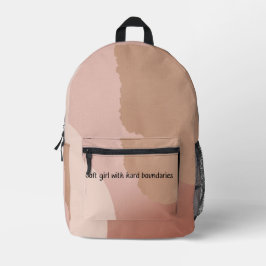 Muted blush and warm oat AI Print Cut Sew Bag Bedruckter Rucksack