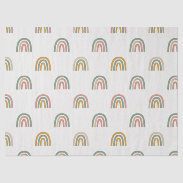 Muted boho rainbow scandi pattern  seidenpapier (Vorderseite)
