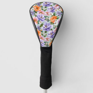 Muted Colorful Flowers Boho flower Golf Headcover