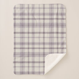 Muted Farmhouse Purple Plaid Baby Boy's Nursery Sherpadecke