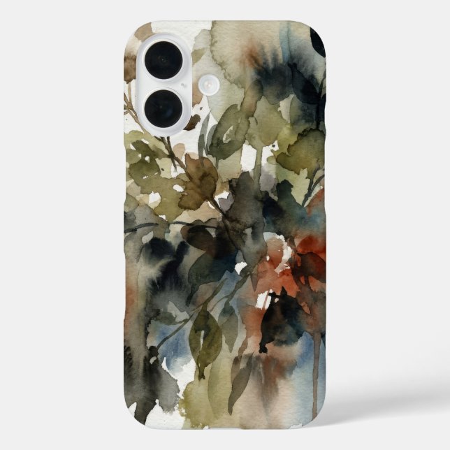 Muted Forest Watercolor Case-Mate iPhone Hülle (Rückseite)
