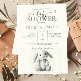 Muted getufft Bunny BABY SHOWER Einladung