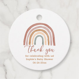 Muted Tones Boho Rainbow Vielen Dank Geschenkanhänger