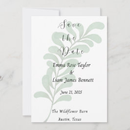 Muted Vines Save the Date Card Einladung