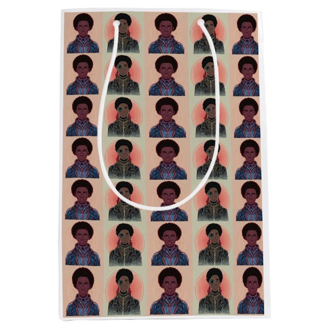 MutedColor Afrofuturist Kings Mittlere Geschenktüte (Vorderseite)