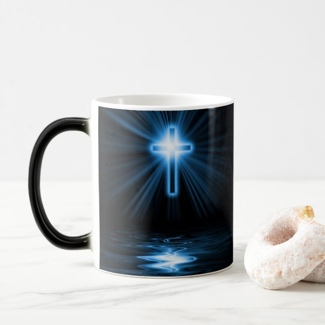 Muterande mugg — Jesus Verwandlungstasse (Mit Donut)