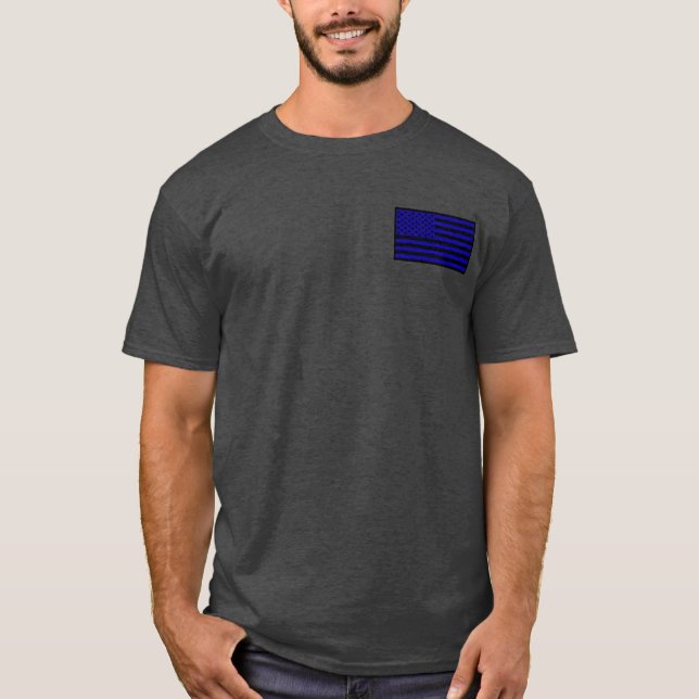 Mutig als Löwe-dünne blaue Linie Shirt (Vorderseite)