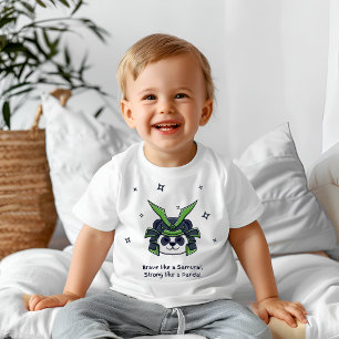 Mutig wie ein Samurai stark wie ein Panda Baby T-shirt