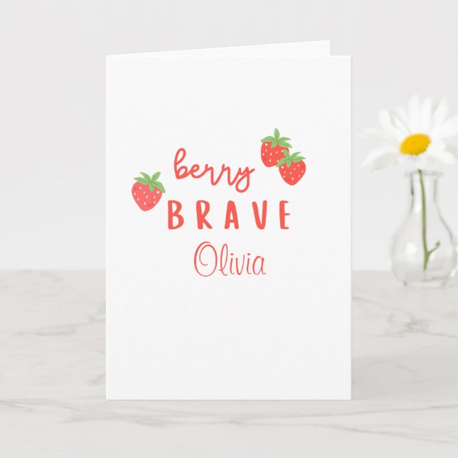 Mutig wie eine Beere Kinderkrebs kranke Kinder ben Karte (Kleine Pflanze)