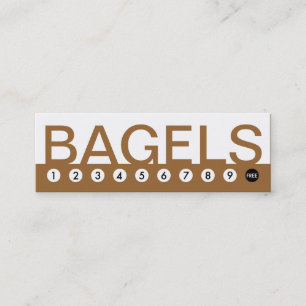 mutige BAGELS-Kundenbindung Treuekarte