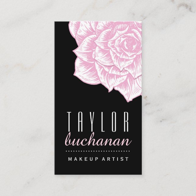 Mutige BlumenVisitenkarte-Schablone Visitenkarte (Vorderseite)