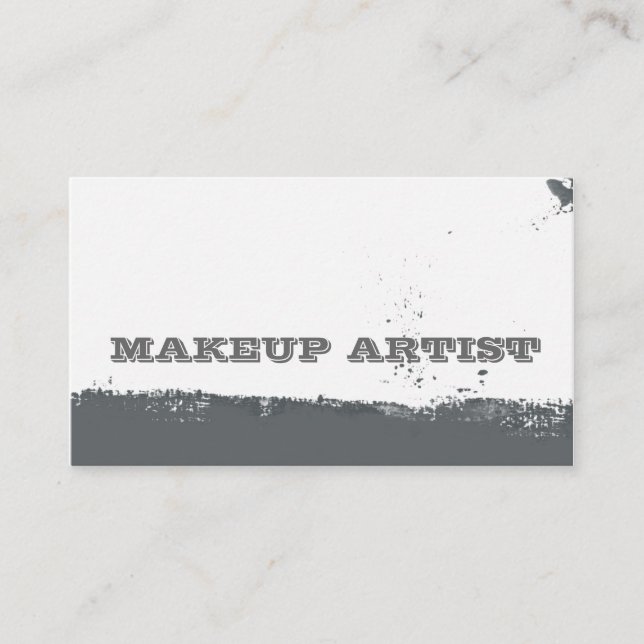 Mutige Brushstrokes-abstrakte graue Visitenkarte (Vorderseite)