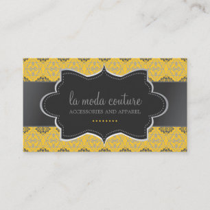 Mutige Damast-Designer-Visitenkarte Visitenkarte