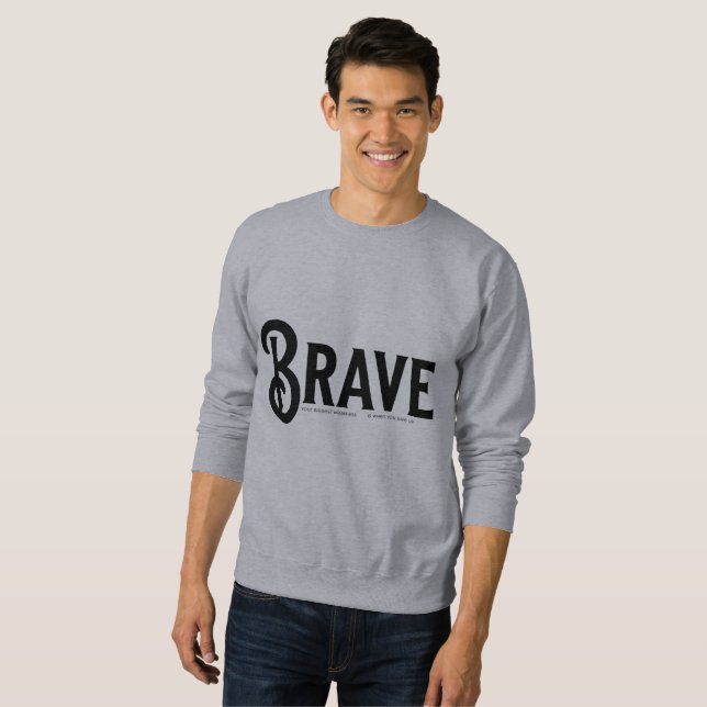 mutige, einfache Skripttrendy-Zitate Sweatshirt (Vorne ganz)