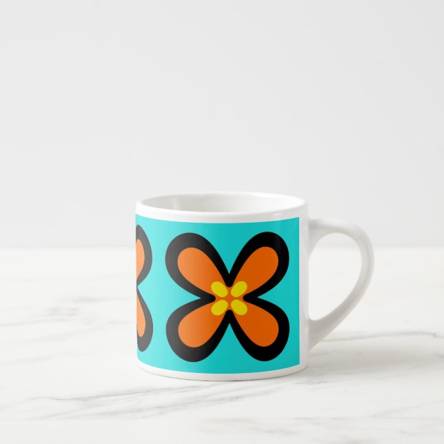 mutige grafische Blume CaféOlé 6oz. Espressoschale Espressotasse (Rechts)