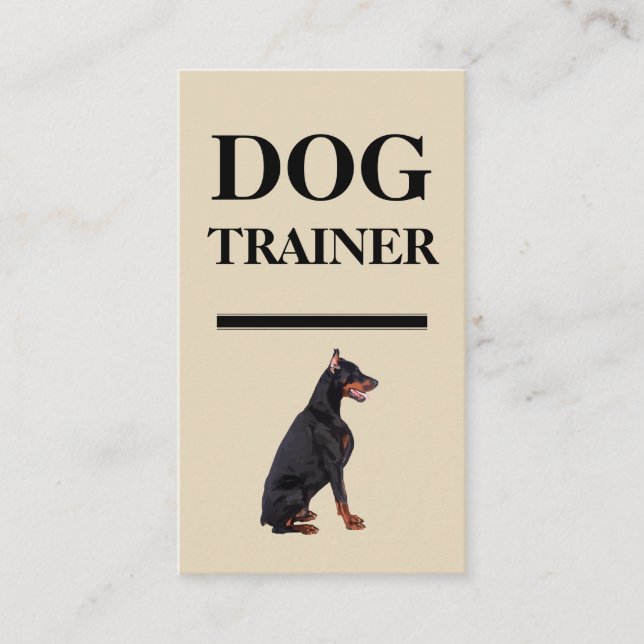Mutige Hundetrainer-Visitenkarten Visitenkarte (Vorderseite)