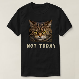 Mutige Katze Haltung Nicht Heute Minimalistisches  T-Shirt