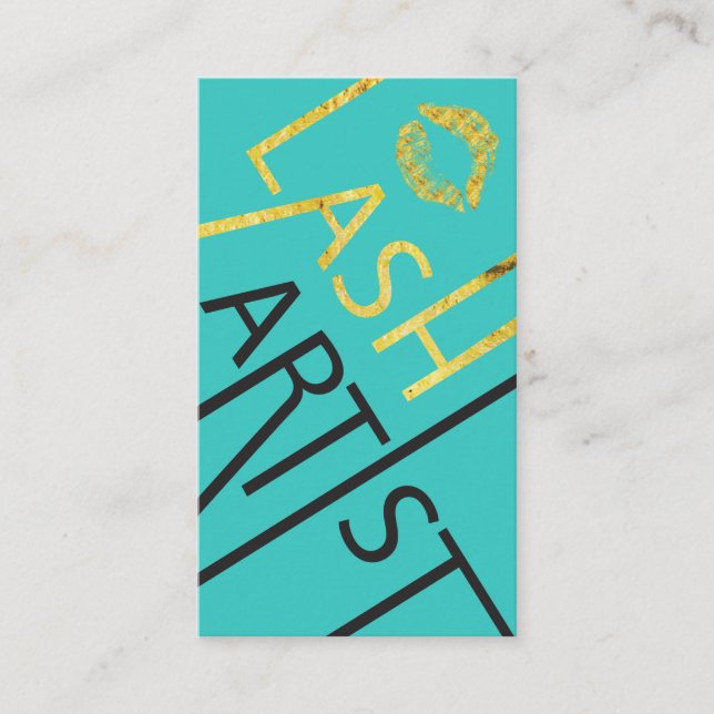 Mutige Make-upund Peitschen-Künstler-Visitenkarten Visitenkarte (Vorderseite)