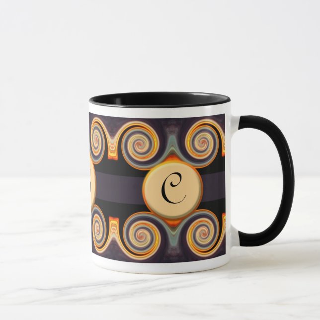 Mutige mit Monogramm Tasse (Rechts)