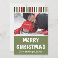 Mutige moderne bunte frohe Weihnachten, Ihr Foto