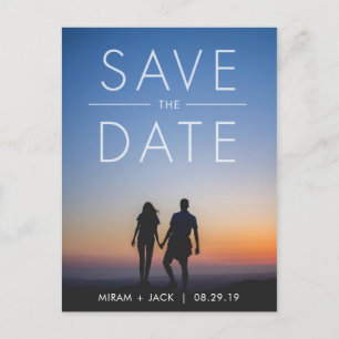 Mutige Save the Date Postkarte
