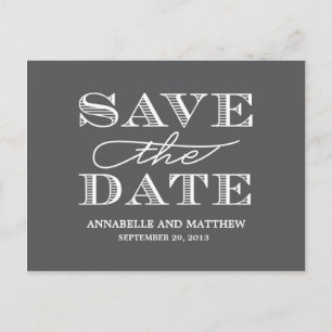 Mutige Save the Date Postkarte
