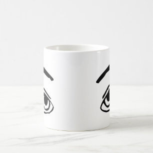 mutige Schwarz-Weiß-Illustration Kaffeetasse