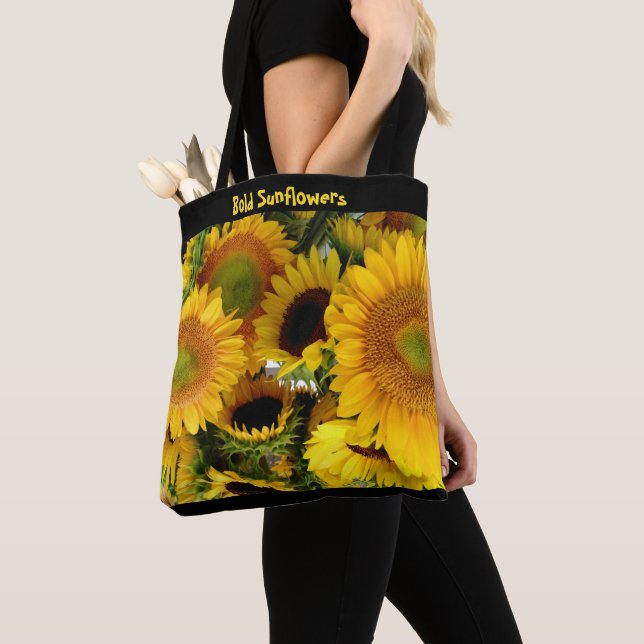 Mutige Sonnenblume-Bauers-Markt-Tasche (Von Nahem)