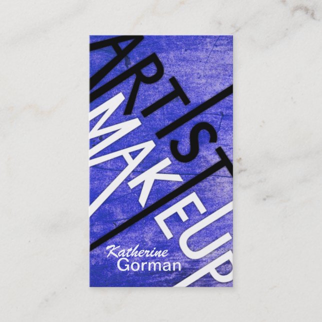 Mutige strukturierte Maskenbildner-Visitenkarten Visitenkarte (Vorderseite)