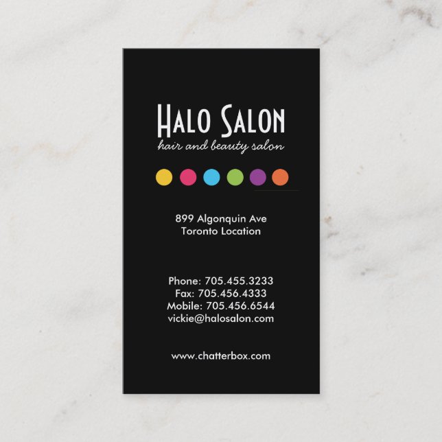 Mutige und angesagte Salon-Verabredungs-Karte Terminkarte (Vorderseite)