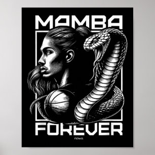 Mutige und furchtlose Mamba Girl-Motivation Poster