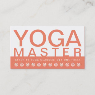 mutige YOGA MASTER Kundenbindungskarte Treuekarte