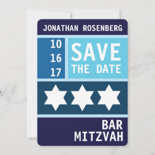 Mutiger Davidsstern Bar Mitzvah Save the Date