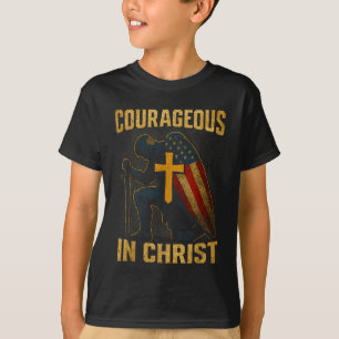 Mutiger in Christus Ritterkreuz Patriotisches USA- T-Shirt