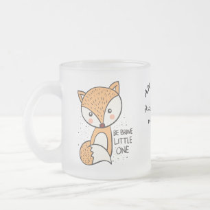 Mutiger kleiner Fuchs, niedlicher Fuchs zeichne ku Mattglastasse