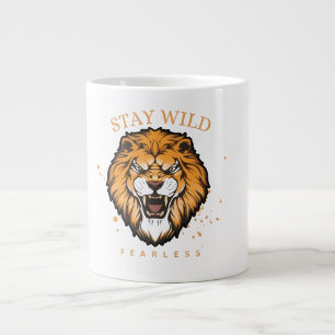 Mutiger Löwenbecher Ästhetischer Tierkaffeebeche Jumbo-Tasse
