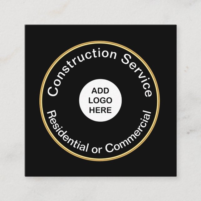 Mutiger moderner Bau Quadratische Visitenkarte (Vorderseite)