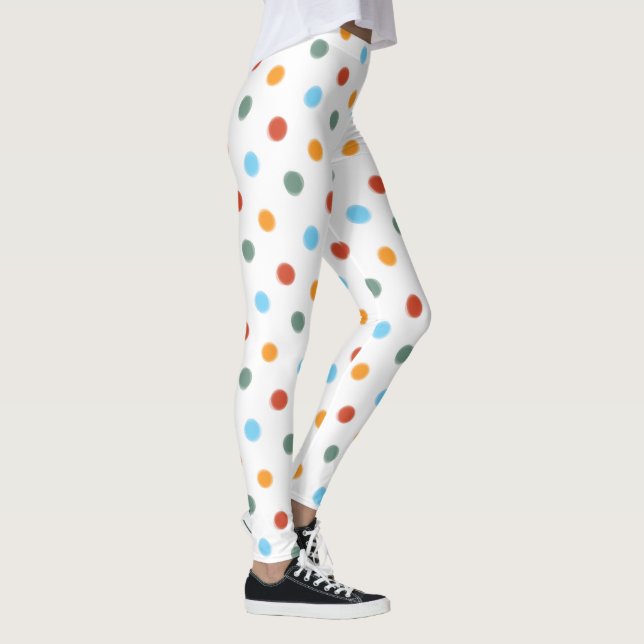 Mutiger Regenbogen-Tupfen Leggings (Rechts)